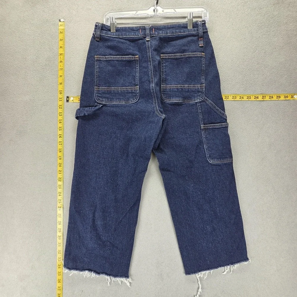Ripton Jeans Mens 29 Blue Sport Utility Pant Workwear Zip Fly Raw Hem Panel Knee